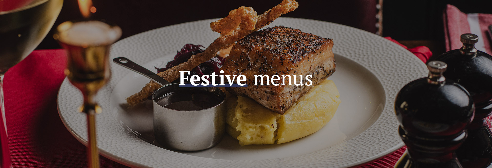 Christmas menu at The Edinboro Castle